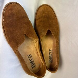 Born Women's/Mens Brown Leather Suede Flats Like New 8.5/40
